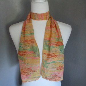 **2/12$** Pink & orange zig-zag scarf